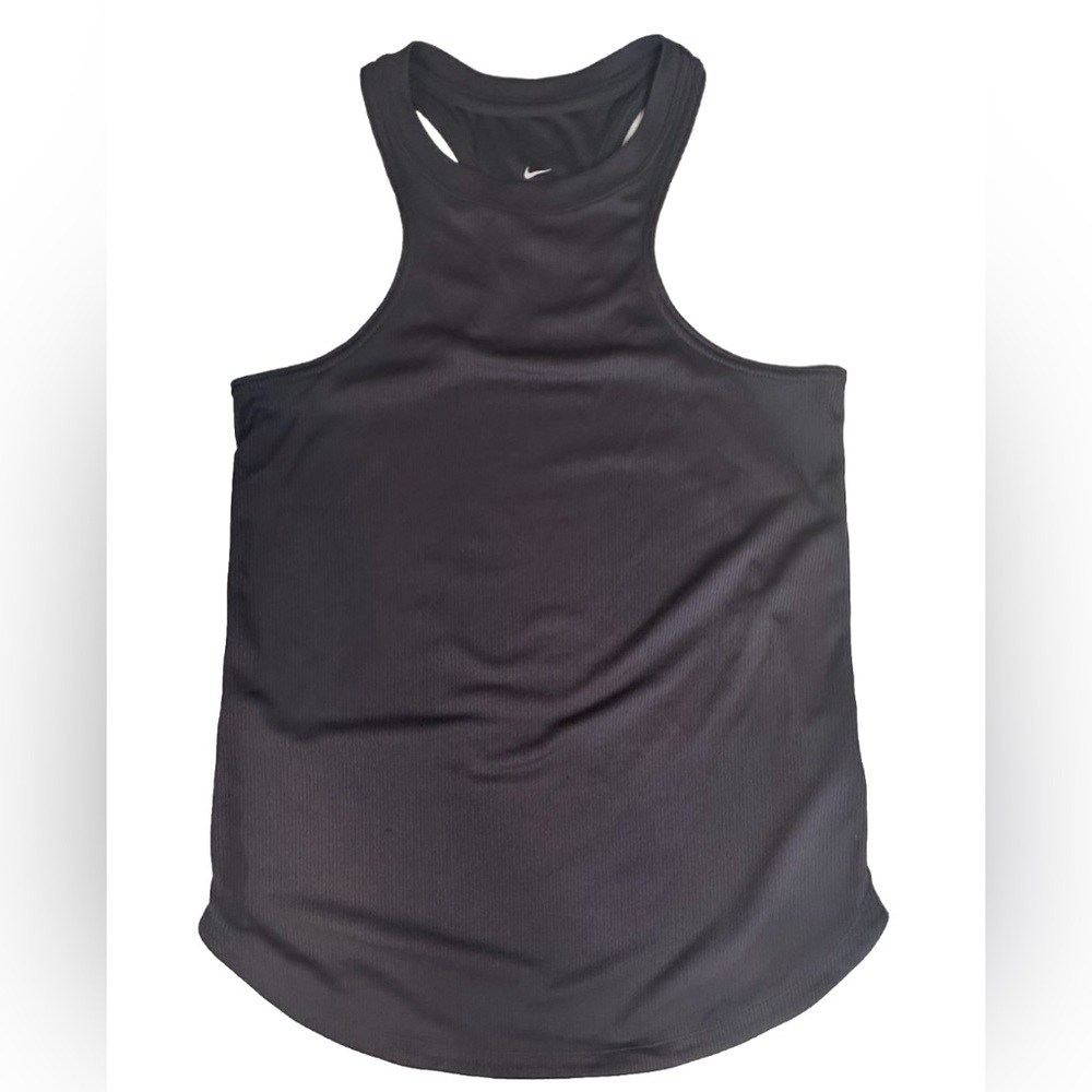 Nike Dri Fit Ribbed Racerback Active Wear Workout Women’s Gray Tank Top Size Sm